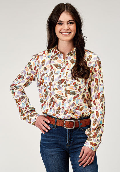 Roper Women's Feather Toss Printed Top