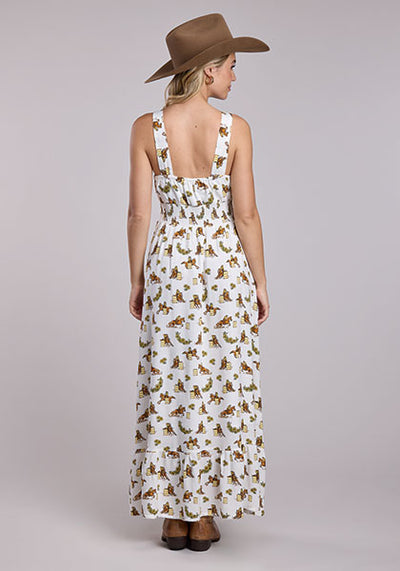 Roper Women's Barrel Racers Print Maxi Sundress