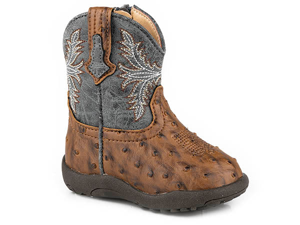 Roper Infants Ostrich Print Western Boot