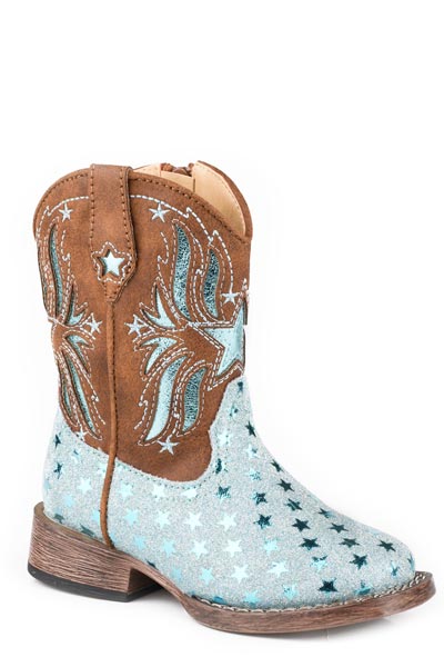 Roper Toddlers Glitter Underlay Western Boot