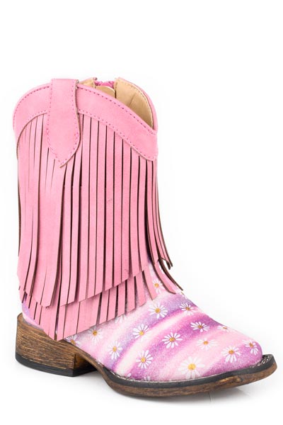 Roper Toddler's Pink Metallic Fringe Boot