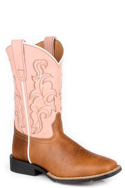 Roper Little Kids Light Pink Western Boot