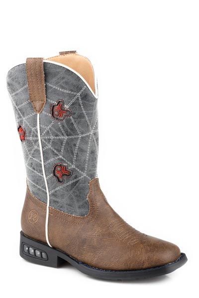 Roper Little Kid's Spider Web Light Up Western Boot