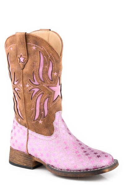 Roper Little Kids Star Glitter Western Boot