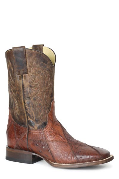 Roper Men's Ostrich Patchwork Western Boot