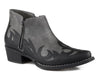 Roper Women's Grey with Black Overlay Ankle Boot