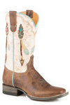 Roper Women's Embroid Arrow-Feather Western Boot