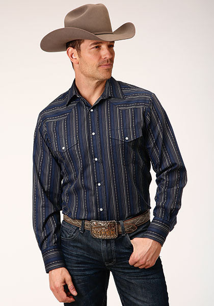 Scully Men's Retro Gunfighter Western Shirt - White - Centerville