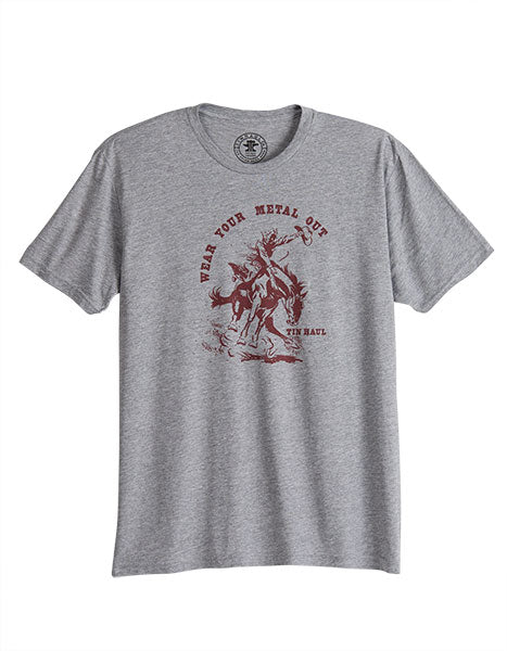 Tin Haul Men's Wear Your Metal Out Bronc RIder T-Shirt