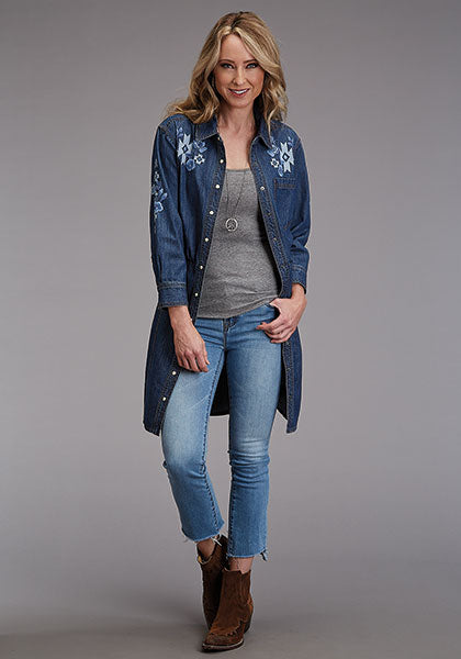 Stetson Women's Blue Denim Shirt Dress Stetson Women's Blue Denim Shirt Dress