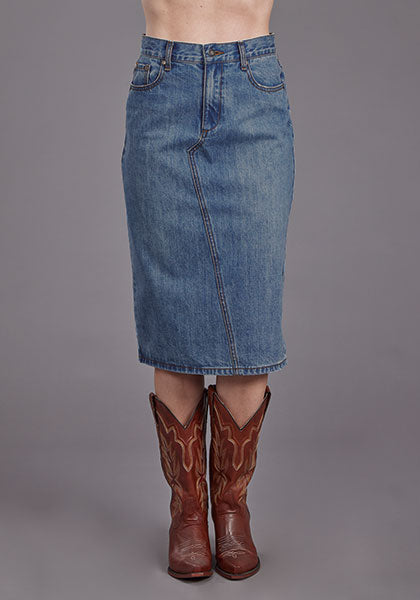 Stetson Women's Blue Denim Maxi Skirt