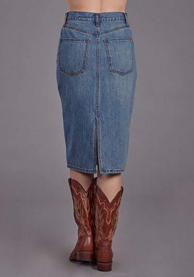 Stetson Women's Blue Denim Maxi Skirt