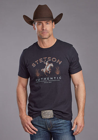 Stetson Men's Bronc & Horse Scenery Screen T-Shirt