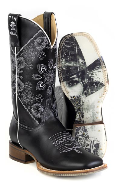 Tin Haul Women's Midnight Paisley Western Boot
