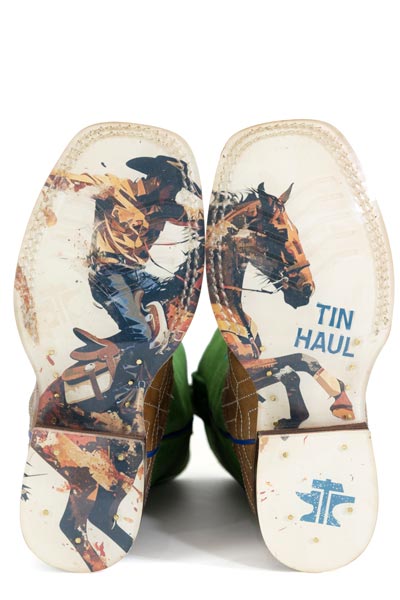 Tin Haul Big Kid's Gridlock Ride "Em Cowboy Sole Western Boot