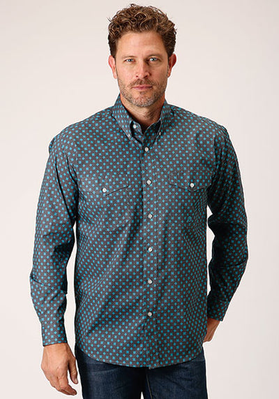 Roper Men's Amarillo Allover Print Western Shirt