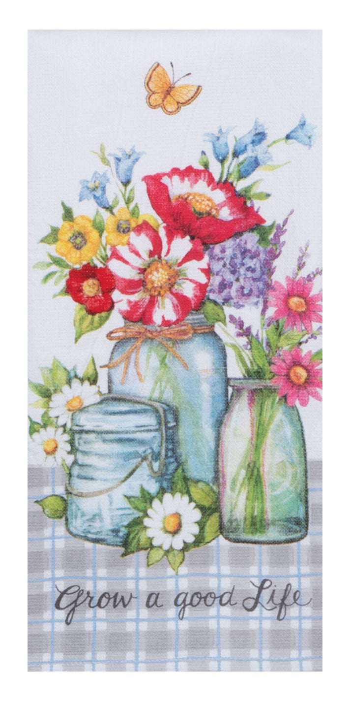 Set of 2 SWEET AS CAN BEE Honey Bee Terry Kitchen Towels by Kay Dee Designs