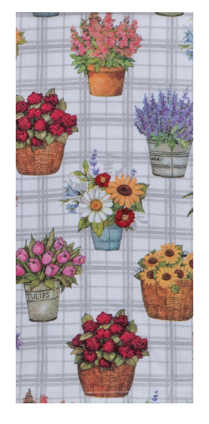 Kay Dee Designs Floral Pots Terry Towel