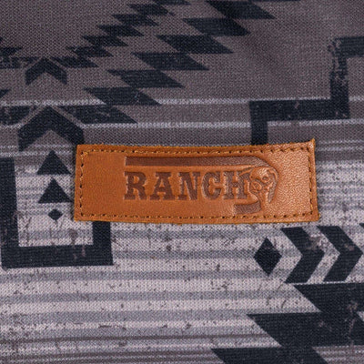 Lazy J Ranch Charcoal Grey Aztec Long Sleeve Hoodie