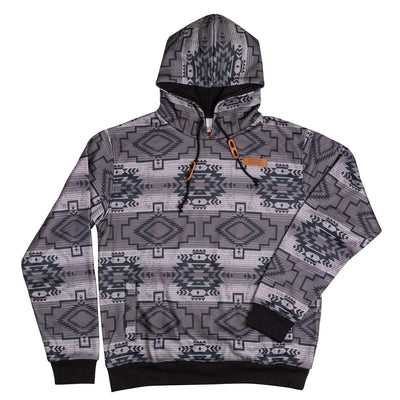 Lazy J Ranch Charcoal Grey Aztec Long Sleeve Hoodie