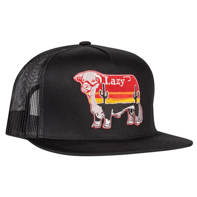 Lazy J Ranch Black Sunrise Bull Hat