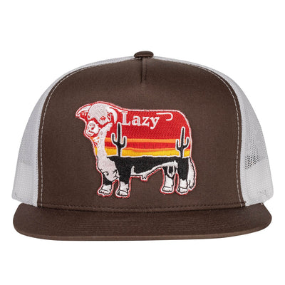 Lazy J Ranch Brown Sunrise Bull Hat