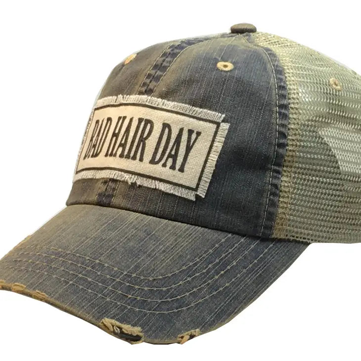 Vintage Life "Bad Hair Day" Distressed Trucker Cap