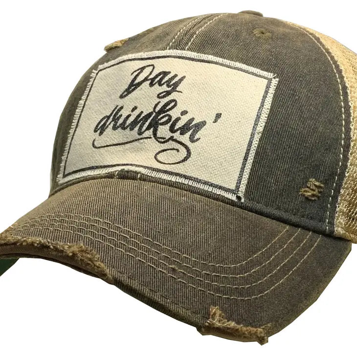 Vintage Life "Day Drinkin" Distressed Trucker Cap