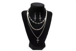 Blazin' Roxx 3 Piece Chain Cross Jewelry Set