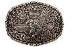 Nocona Men's American Flag Eagle Buckle