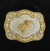 Nocona Men's Antique Silver/Antique Gold Bullrider Buckle