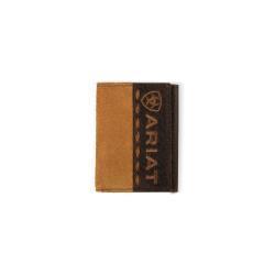 Ariat Trifold Roughout Croco Wallet