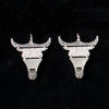 Silver Strike Women's Hinged Cow Skull Earrings