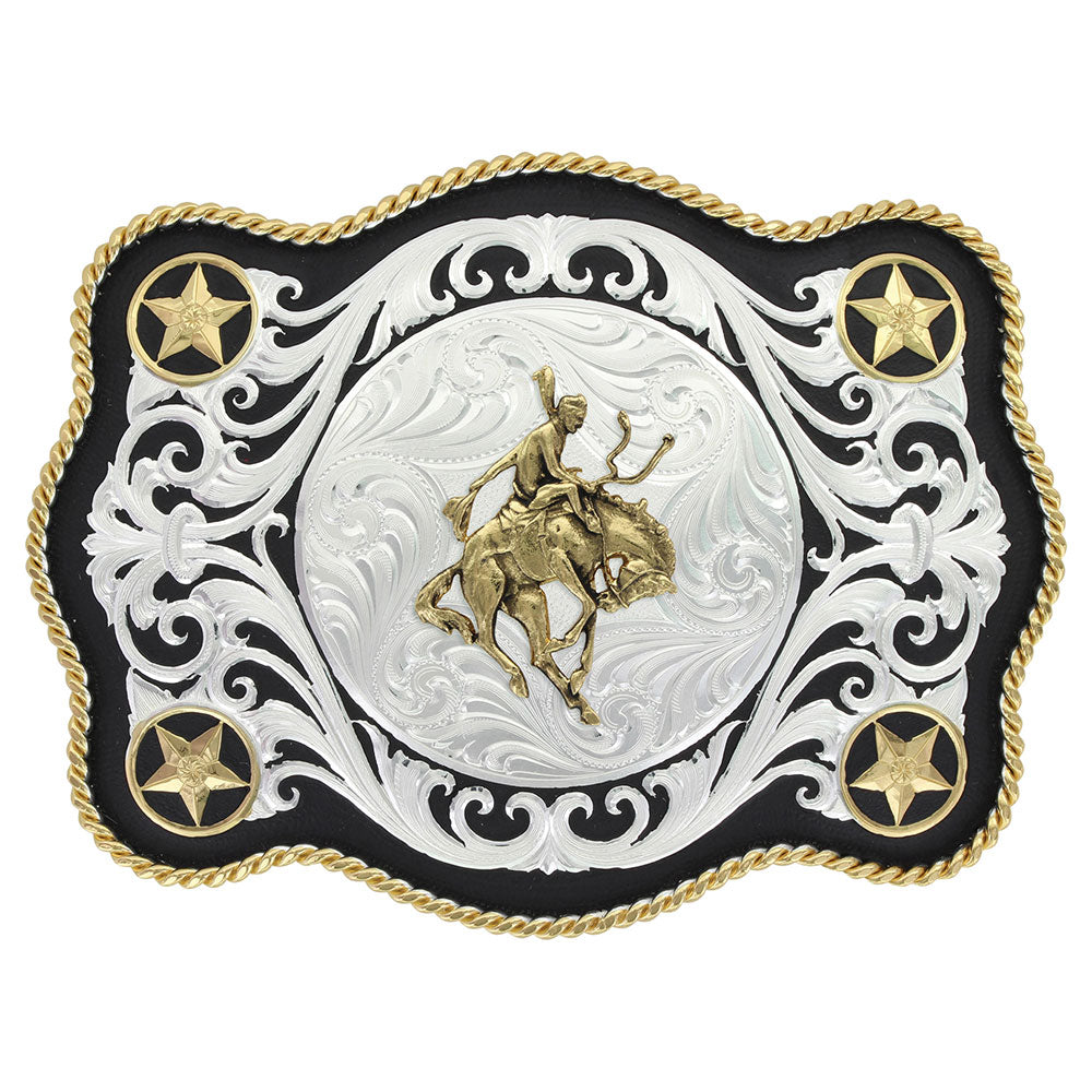 Montana Silversmiths Scalloped Bronc Rider Buckle