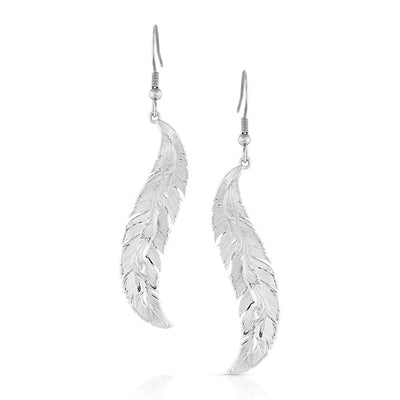 Montana Silversmiths Breaking Trail Feather Earrings