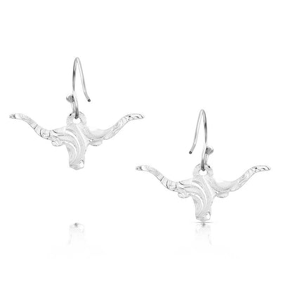 Montana Silversmiths Out West Longhorn Earrings