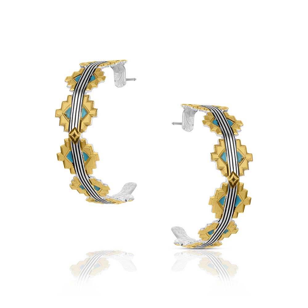 Montana Silversmiths Painted Sky Hoop Earrings