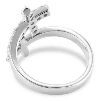 Montana Silversmiths Fearless Crystal Cross Ring