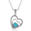 Montana Silversmiths Clearer Ponds Turquoise Heart Necklace