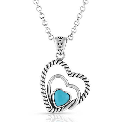 Montana Silversmiths Clearer Ponds Turquoise Heart Necklace