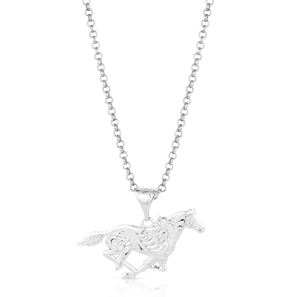Montana Silversmith Out West Running Horse Necklace