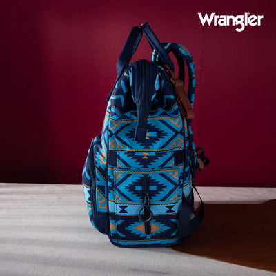 Wrangler Aztec Printed Callie Backpack - Navy