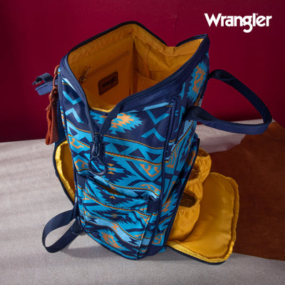 Wrangler Aztec Printed Callie Backpack - Navy