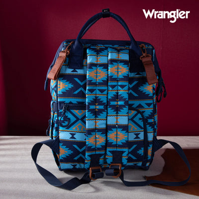 Wrangler Aztec Printed Callie Backpack - Navy