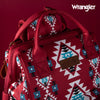 Wrangler Aztec Printed Callie Backpack - Burgundy