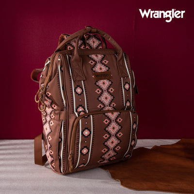 Wrangler Aztec Printed Callie Backpack - Camel