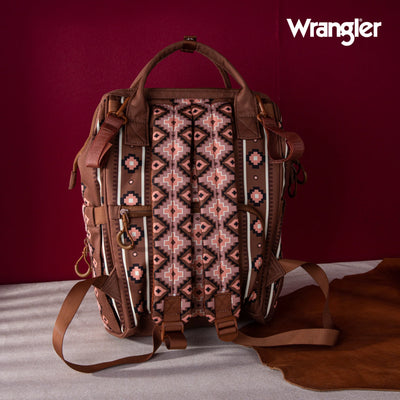 Wrangler Aztec Printed Callie Backpack - Camel