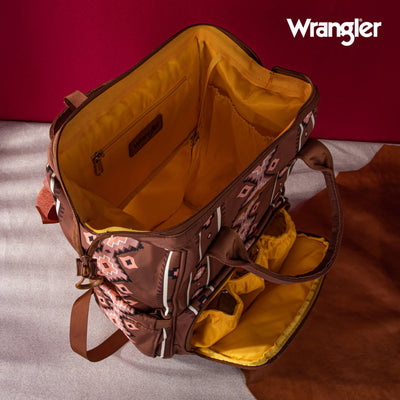 Wrangler Aztec Printed Callie Backpack - Camel