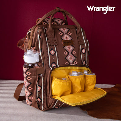 Wrangler Aztec Printed Callie Backpack - Camel