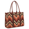 Montana West Wrangler Souithwest Pattern Concealed Carry Tote - Brown